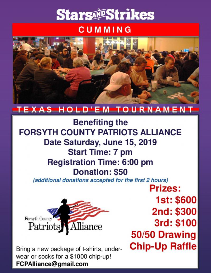 Forsyth County Patriots Alliance - Stars and Strikes at 5thstreetpoker.com
